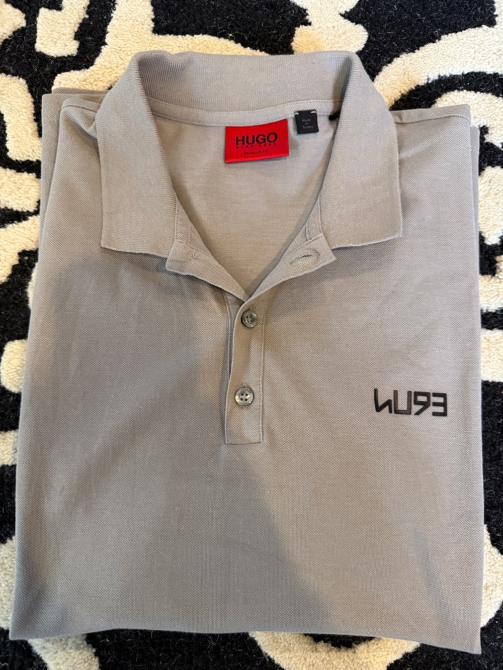 Hugo Boss Light Gray Polo Shirt Large